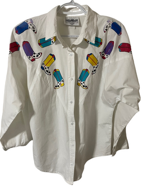 Vintage The San Angelo Texas Collection Western Shirt Size Large